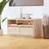 Qwara TV Stand with 2 Drawers - Natural, Pine Wood