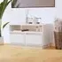Qwara TV Stand with 2 Drawers - White, Pine Wood