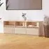 Qwara TV Stand with 3 Drawers - Natural, Pine Wood