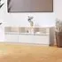 Qwara TV Stand with 3 Drawers - White, Pine Wood