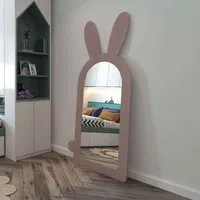 Rabbit Glass Cheval Mirror - Pink, MDF alternate view