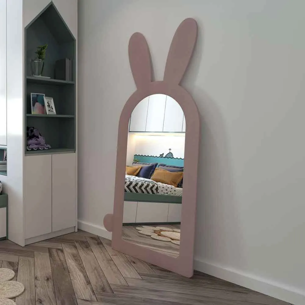 Rabbit Glass Cheval Mirror - Pink, MDF product