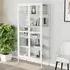 Rabia Steel Display Cabinet with Glass Doors - White