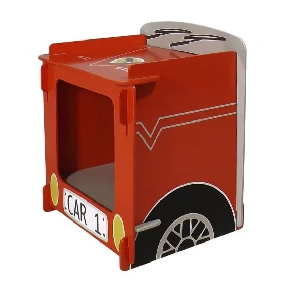 Racing Car Bedside Cabinet - Red, MDF product