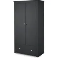 Raddix 2-Door Wardrobe with Drawer - Anthracite