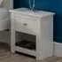 Raddix Bedside Cabinet with Drawer - White