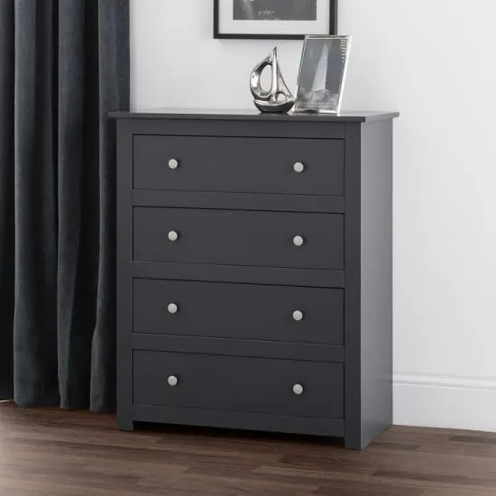 Raddix Chest of Drawers with 4 Drawers - Anthracite image