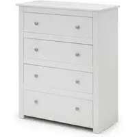 Raddix Chest of Drawers with 4 Drawers - White