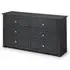 Raddix Wide Chest of Drawers with 6 Drawers - Anthracite