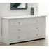 Raddix Wide Chest of Drawers with 6 Drawers - White
