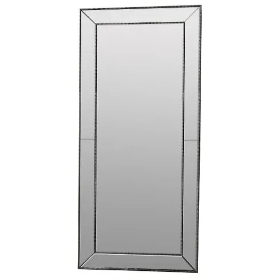 Raddle Rectangular Leaner Mirror - Silver