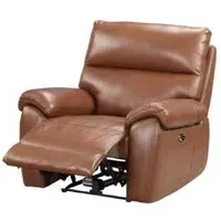 Radford 1-Seater Electric Recliner Sofa - Saddle, Leather