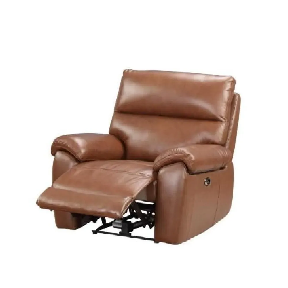 Radford 1-Seater Electric Recliner Sofa - Saddle, Leather