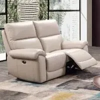 Radford 2-Seater Electric Recliner Sofa - Chalk, Leather