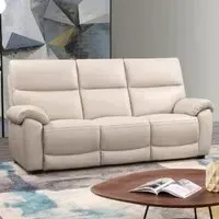 Radford 3-Seater Electric Recliner Sofa - Chalk, Leather