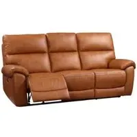 Radford 3-Seater Electric Recliner Sofa - Tan, Leather