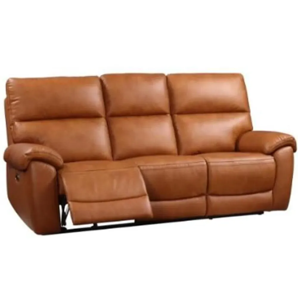 Radford 3-Seater Electric Recliner Sofa - Tan, Leather