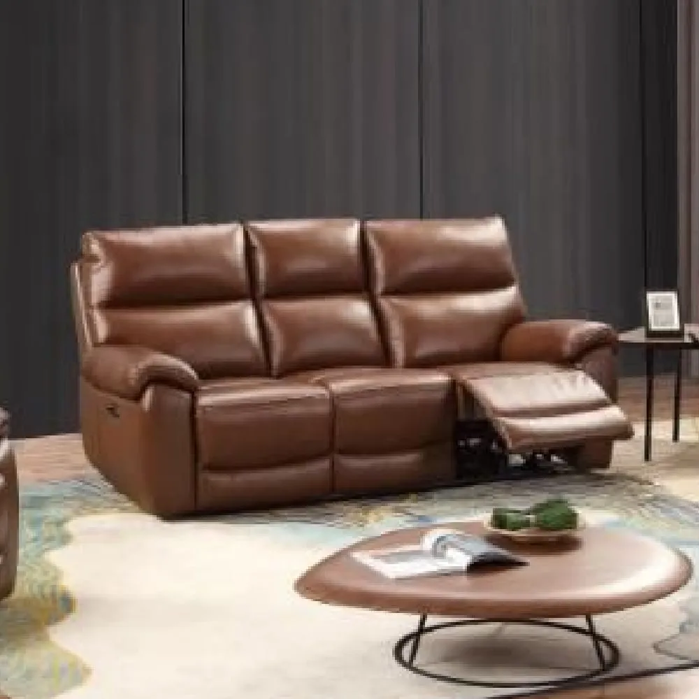Radford 3-Seater Sofa - Saddle, Leather