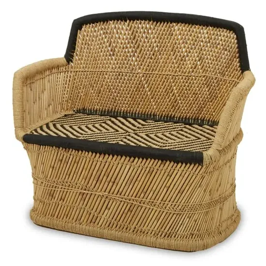 Radford Kids 2-Seater Sofa - Black, Bamboo