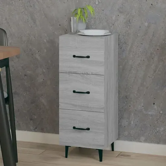 Radko 3 Drawer Chest - Grey, Engineered Wood