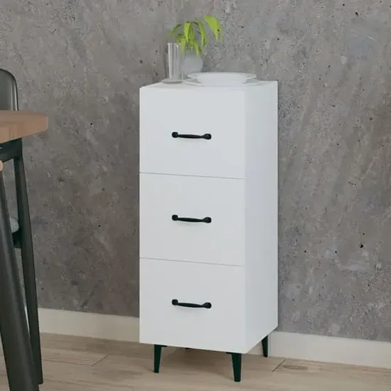 Radko 3 Drawer Chest - White, Engineered Wood