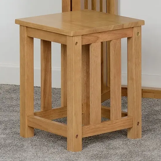 Radstock Wooden Dining Stool - Oak image