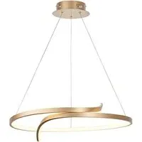 Rafe LED Ceiling Pendant Light - Matt Brushed Gold, Steel