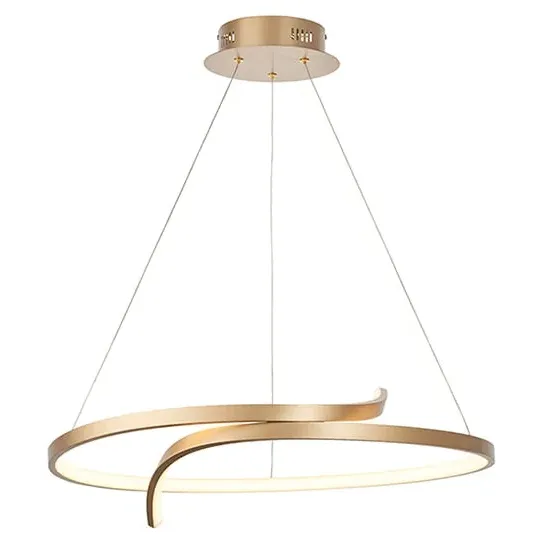Rafe LED Ceiling Pendant Light - Matt Brushed Gold, Steel image