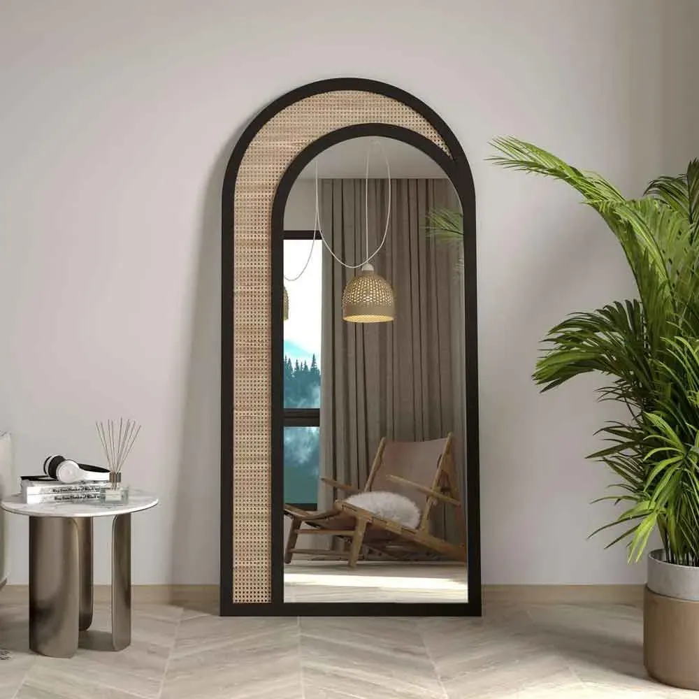 Rafza Full Length Cheval Mirror - Black, MDF product