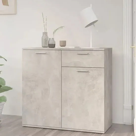 Ragni Sideboard with 2 Doors 1 Drawer - Concrete Effect