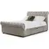 Rahela King Size Bed with 2 Drawers - Mink, Chenille