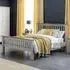 Raisie Double Bed Frame - Oak, Grey