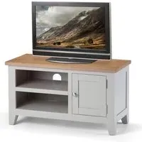Raisie TV Stand with Storage - Oak, Grey