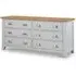 Raisie Wide 6-Drawer Chest of Drawers - Grey, Oak