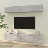 Raivo Wall Hung Entertainment Unit - Concrete Effect