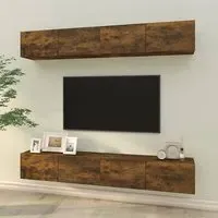 Raivo Wall Hung Entertainment Unit - Smoked Oak