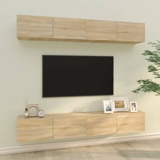 Raivo Wall Hung Entertainment Unit - Sonoma Oak