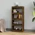 Raivos Bookshelf Room Divider - Smoked Oak, Engineered Wood