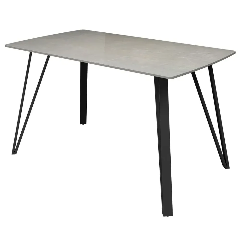 Raleigh Dining Table - Grey, Sintered Stone Ceramic