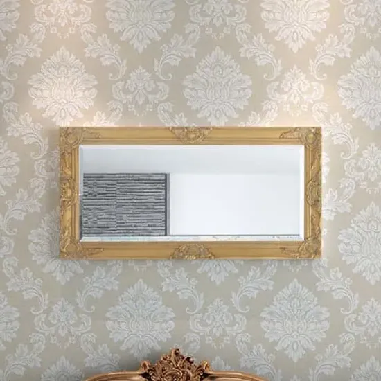 Ramiro Small Baroque Wall Mirror - Gold, Wood