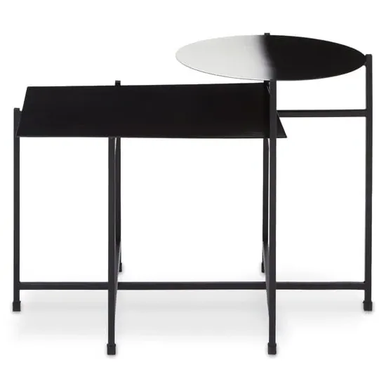 Ramita 2-Tier Side Table - Black, Metal