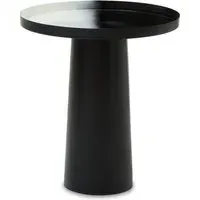 Ramita Round Side Table - Black, Metal