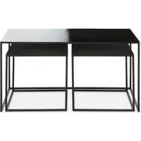 Ramita Set of 3 Coffee Tables - Black, Metal