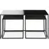 Ramita Set of 3 Coffee Tables - Black, Metal