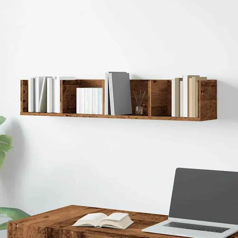 Ramona 100cm Wall Hung Shelving Unit - Brown product