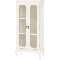 Ramona Bathroom Cabinet with Glass Doors - Ivory, MDF