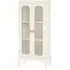 Ramona Bathroom Cabinet with Glass Doors - Ivory, MDF