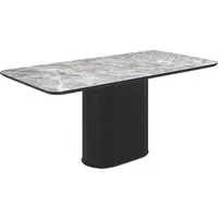 Ramona Ceramic Dining Table - Gloss Grey alternate view