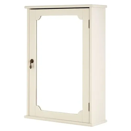 Ramona Mirrored Bathroom Cabinet - Ivory, MDF image