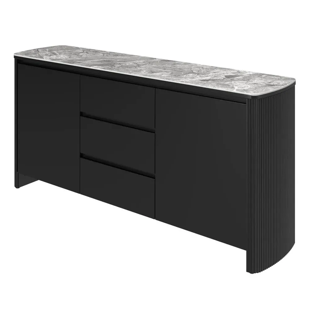 Ramona Sideboard with Ceramic Top - Grey, MDF